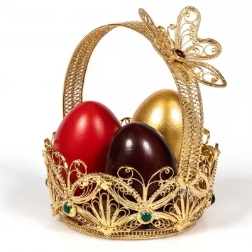 Easter “Basket №1” filigree / gilding
