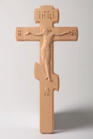 Wooden cross for tonsure