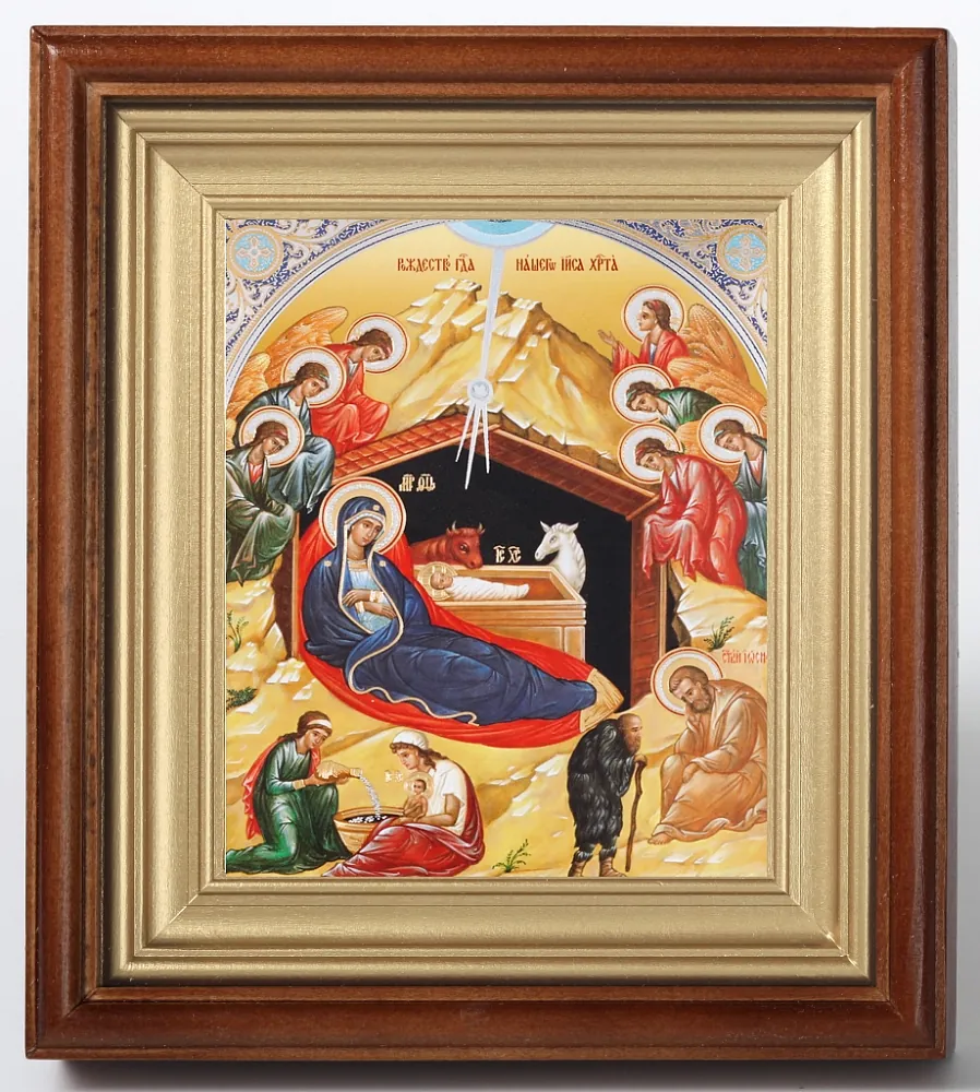 Icon in icon case 11×13 complex, double embossing Nativity of Christ 39