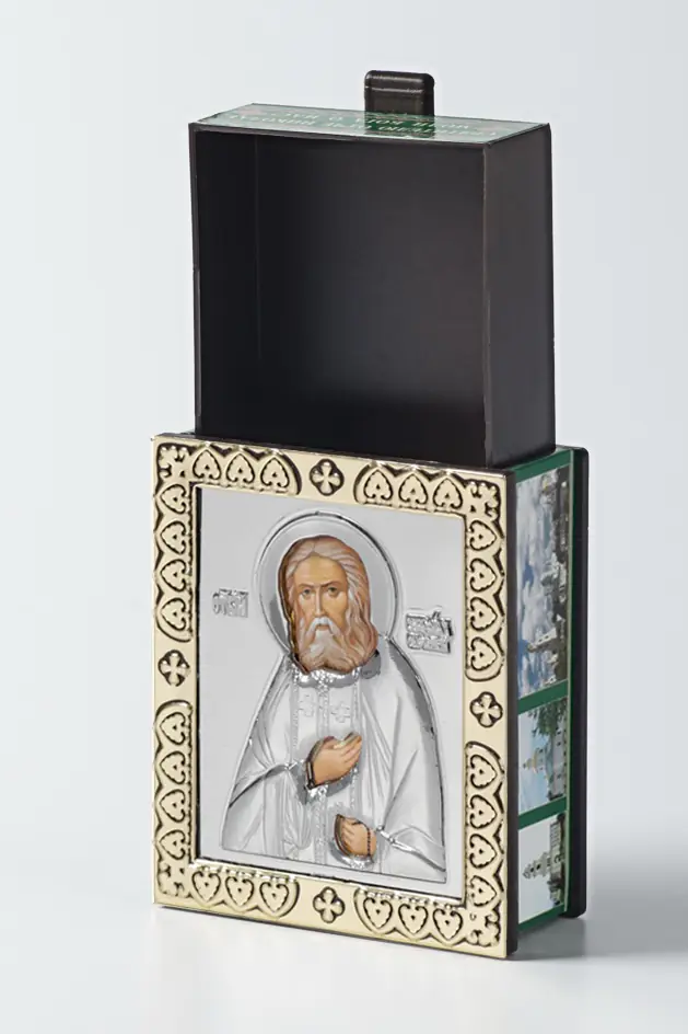 Incense holder with riza Seraphim of Sarov