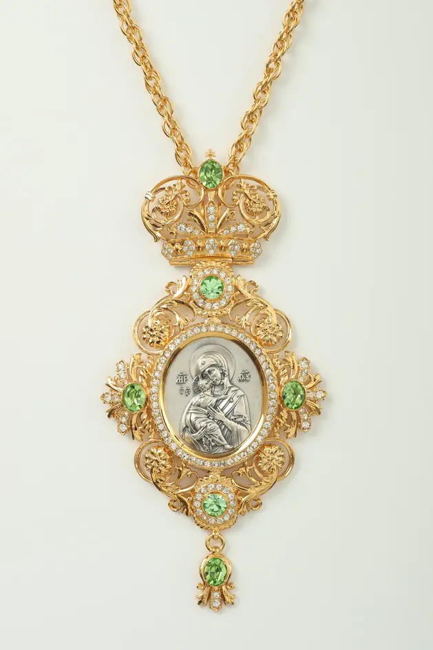 Panagia №189 cast image / gilding, silver plating