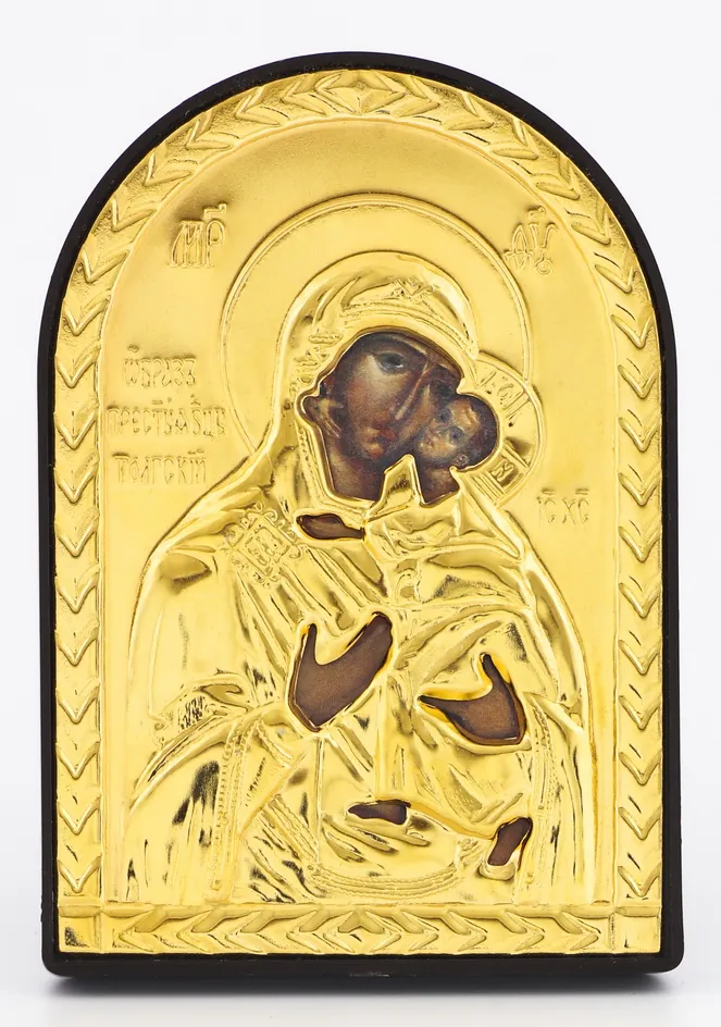 Icon in plastic frame 6×9 arched riza cover №1 Tolga Mother of God