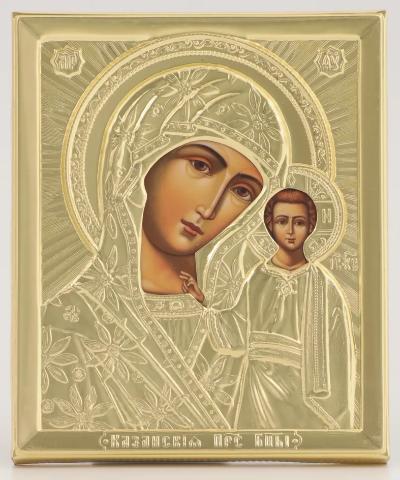 Icon in riza 11×13 3D Kazan Mother of God