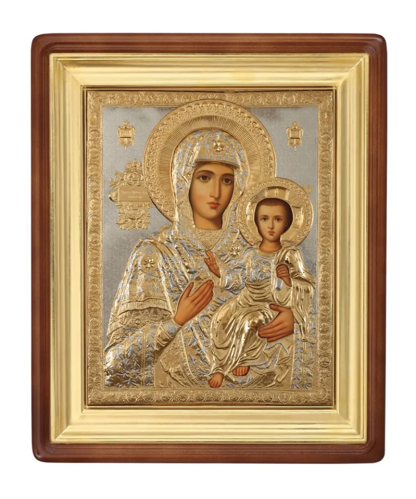 ფერწერული ხატი კიოტში 90×115 ზეთი, მოჭედილობა №183, კიოტი №1 სმოლენსკის ღვთისმშობელი