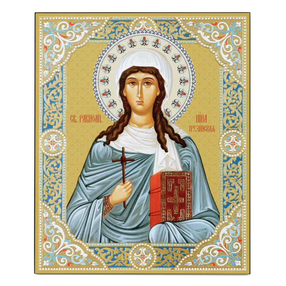 Икона на доске 33х40 объемная печать, лак Нина