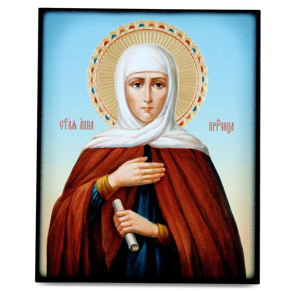 Icon on board 13×15 3D print, varnish Anna the Prophetess 2
