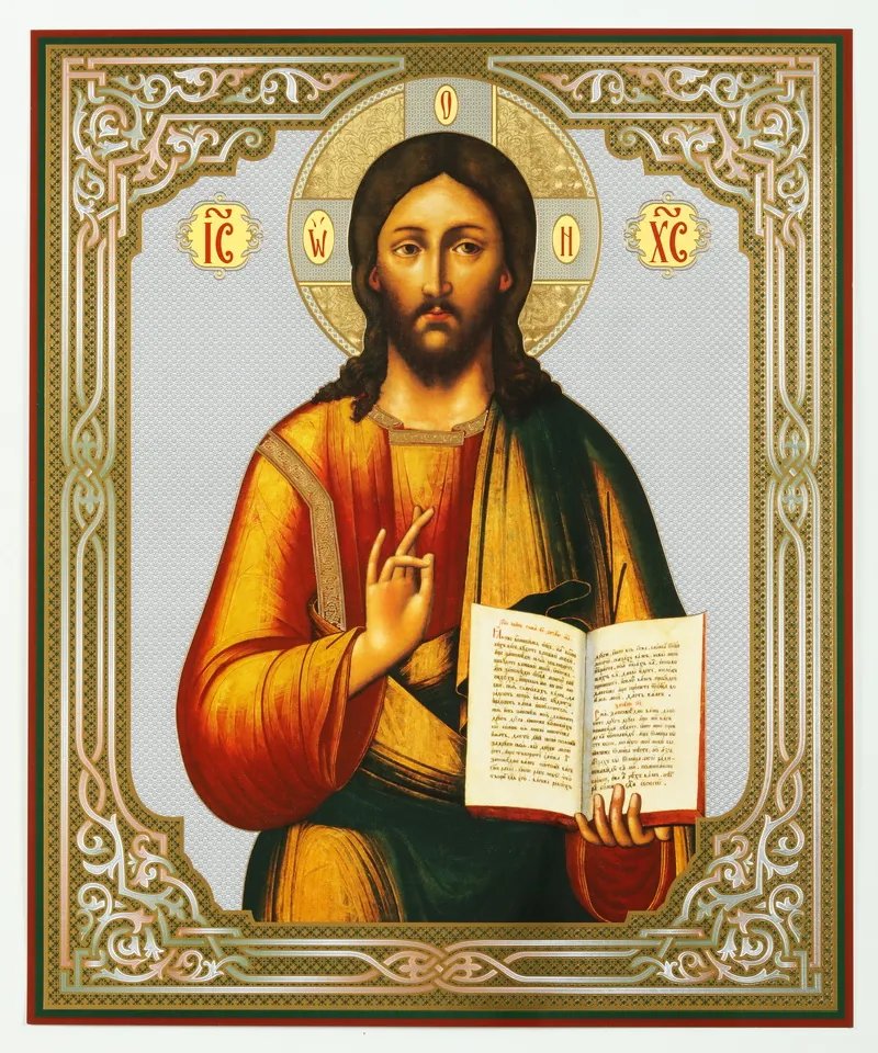 ხატი ორგალიტზე №1 30×40 ორმაგი ტვიფრი უფალი ყოვლისმპყრობელი