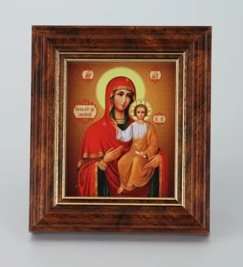 Table icon 6×7 moulded frame (№10) film, packaging Smolensk Mother of God
