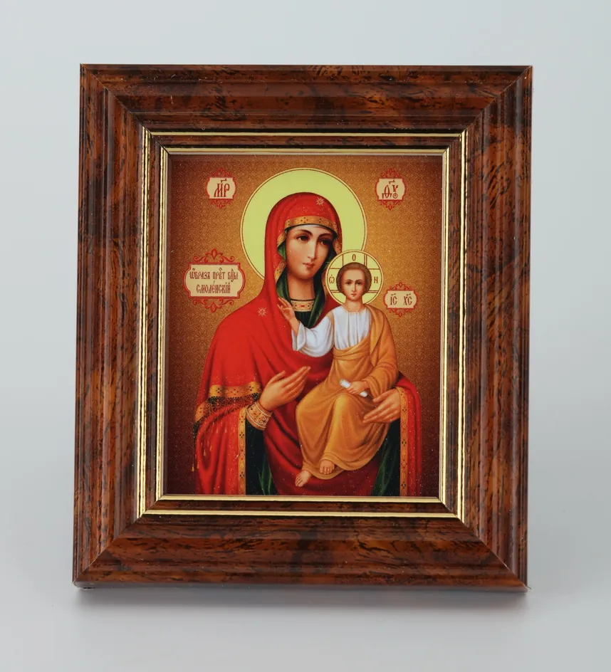 Table icon 6×7 moulded frame (№10) film, packaging Smolensk Mother of God