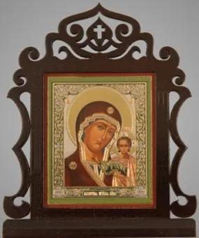 Table icon 6×7 double embossing Kazan Mother of God