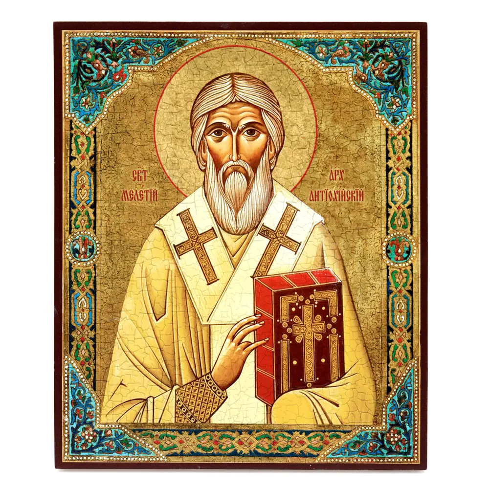 Icon on board 22×26 3D print, varnish Meletius