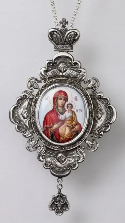 Panagia №50 silver enamel miniature
