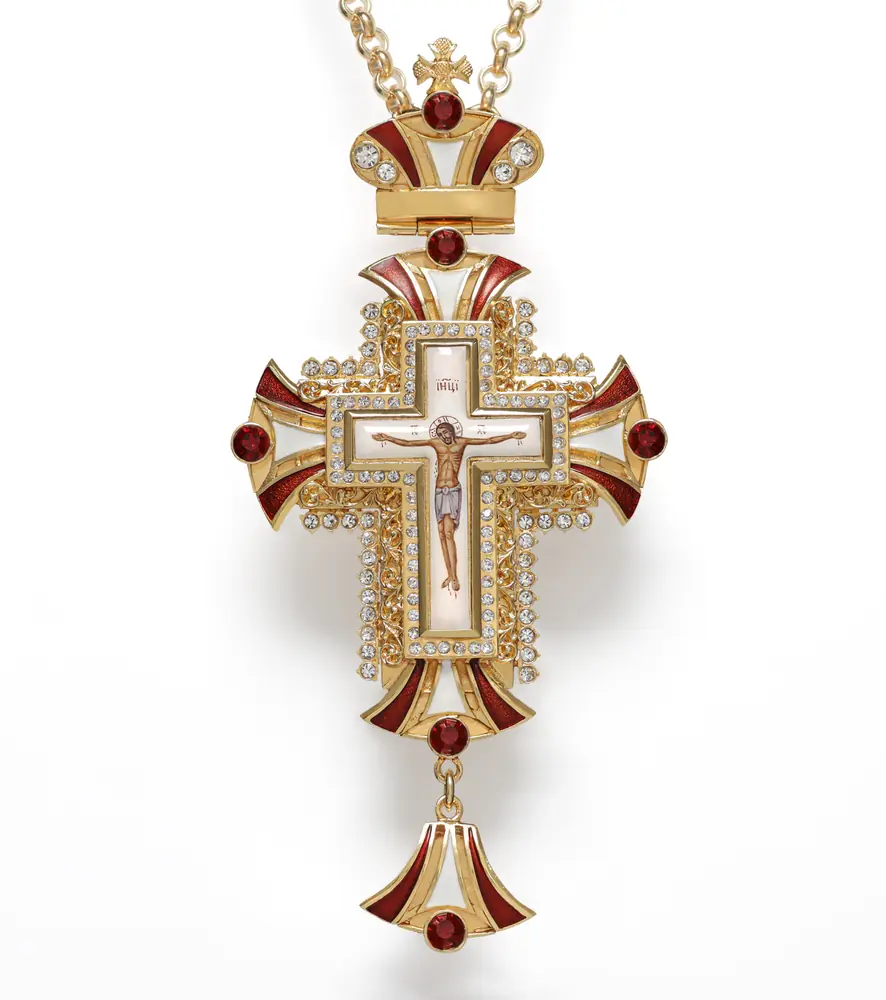 Pectoral cross №81 enamel / gilding