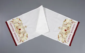 Easter towel linen embroidery 120×40 №1
