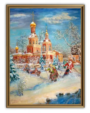 Picture 30×40, 3D print on plastic, in brown frame №65