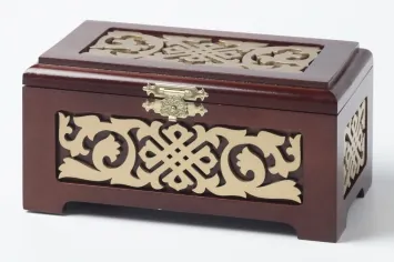 Box with seals for prosphora (with overlay with carving)