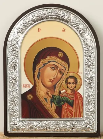Icon in plastic frame 9×12 arched №1 Kazan Mother of God 10