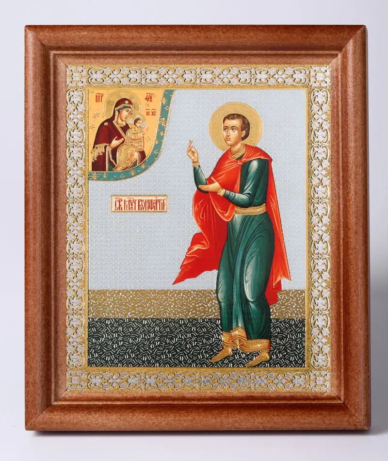 ხატი ხის ჩარჩოში 11×13 სახელობის დღის ნაკრები, ორმაგი ტვიფრი ბონიფატე