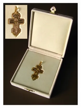 გულსაკიდი ჯვარი / მოოქროვება / ვერცხლი 700-წლისთავისთვის ღირსი სერგის