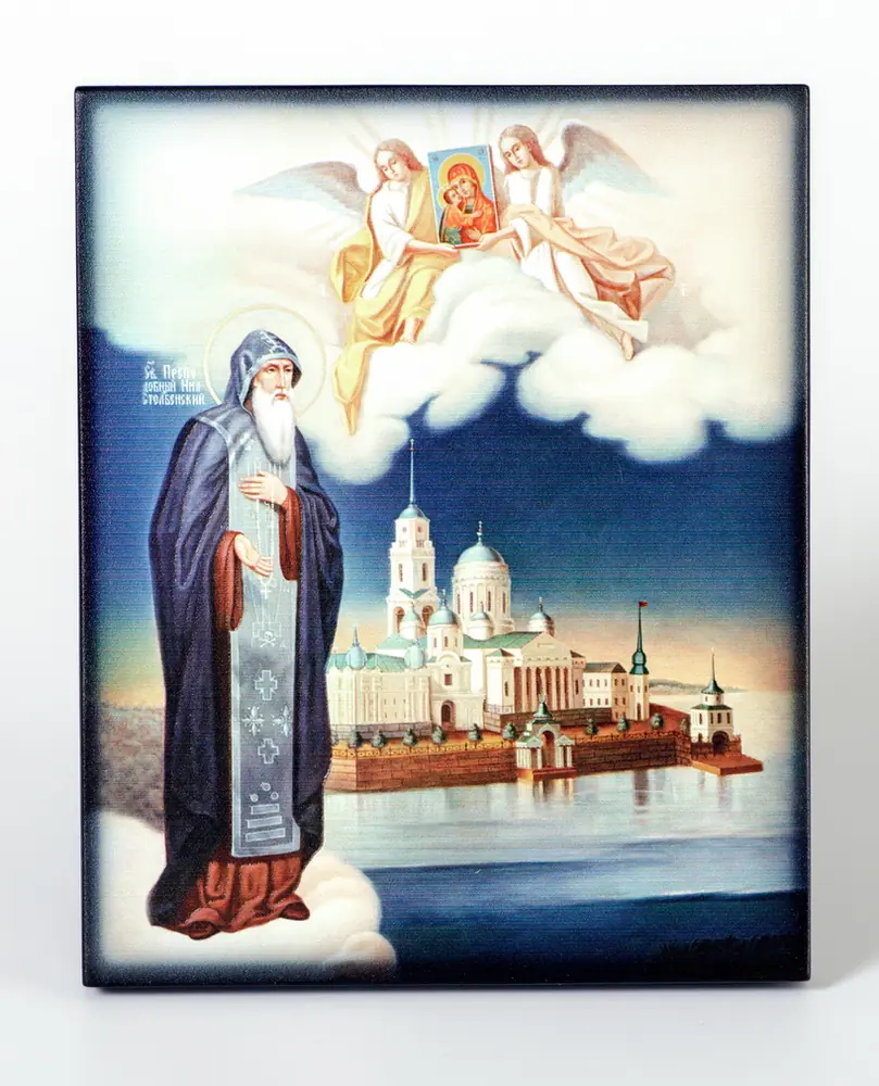 ხატი დაფაზე 13×15 მოცულობითი ბეჭდვა, ლაქი ნილოს სტოლობენელი