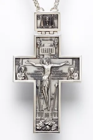 Pectoral cross №46 / silver plating