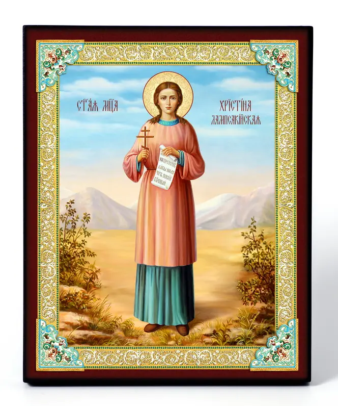Icon on board 13×15 3D print, varnish Christina