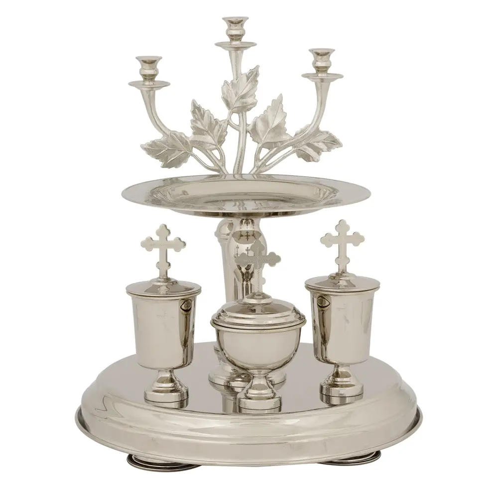 Vigil dish small nickel plating engraving (with nickel silver insert)