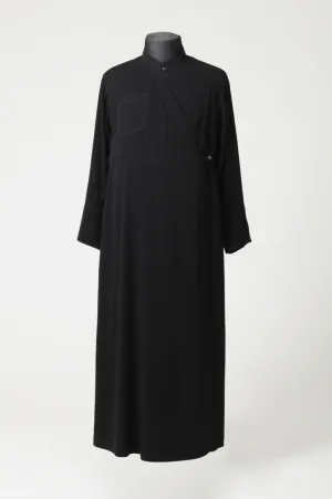 Cassock Greek silk collar with topstitching