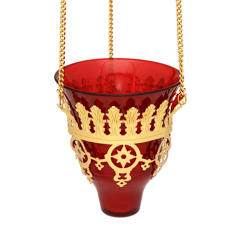 Hanging vigil lamp №104 gilding