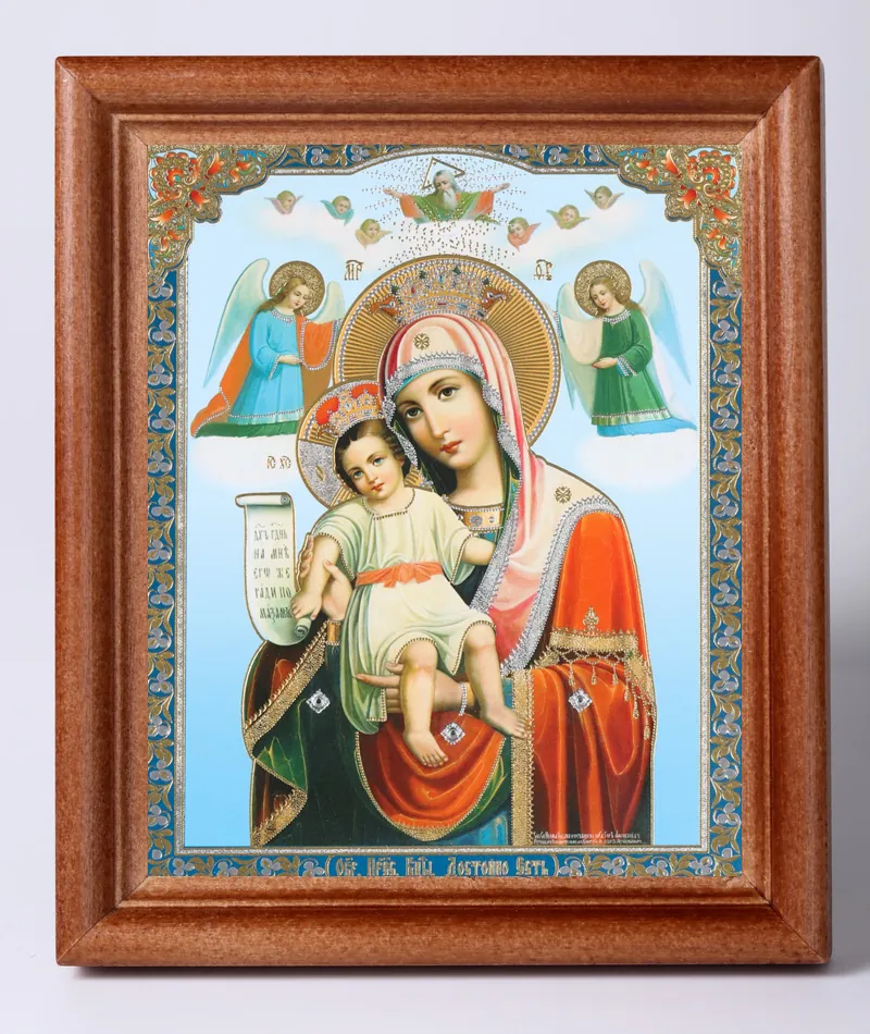 Icon in wooden frame №1 11×13 double embossing Worthy It Is 2