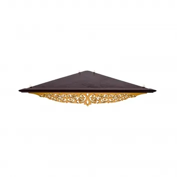 Icon shelf №50-1 corner with carved with valance gold-look