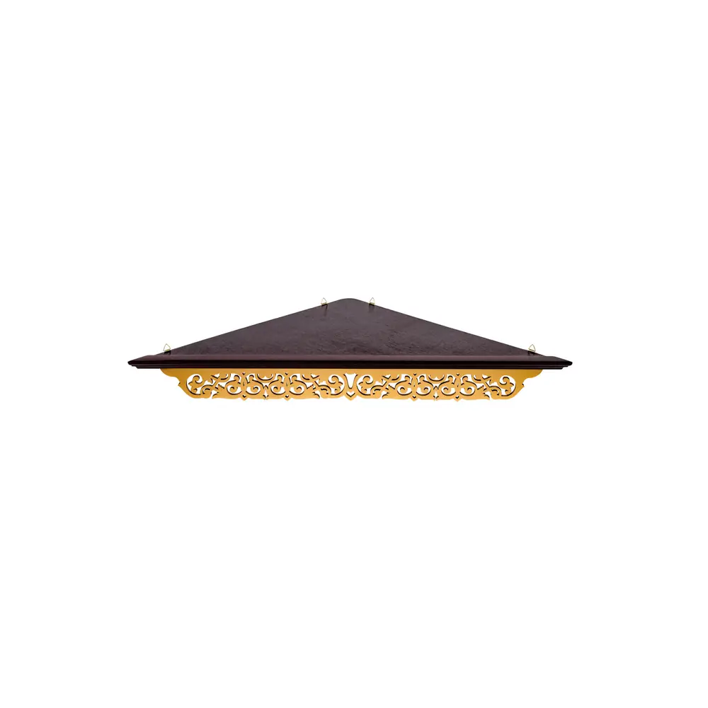 Icon shelf №40 corner with carved with valance gold-look