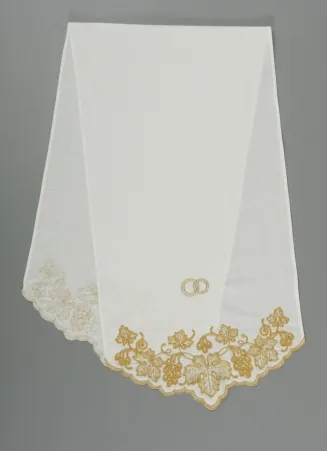 Wedding towel cord embroidery №6