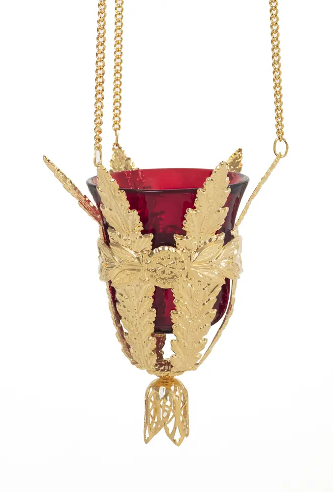 Hanging vigil lamp №76 gilding