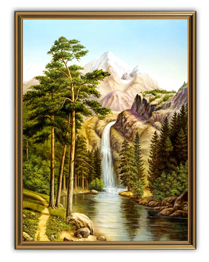 Picture 30×40, 3D print on plastic, in brown frame №39