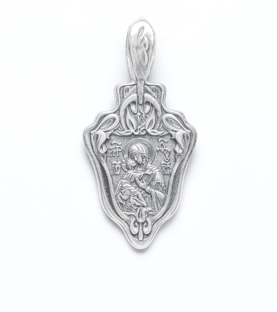 Neck icon №33 silver Vladimir Mother of God