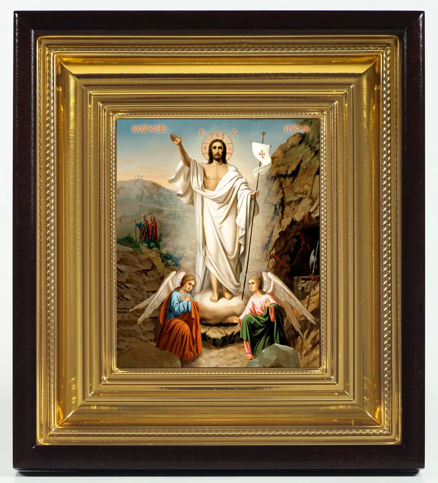 Icon in icon case 18×24 complex, photo on plastic, stretcher PET Resurrection of Christ 5