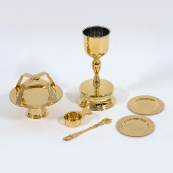 Chalice 0.75 with accessories with insert (stainless steel) gilding