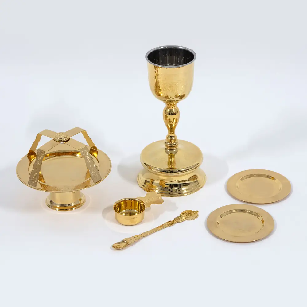 Chalice 0.75 with accessories with insert (stainless steel) gilding