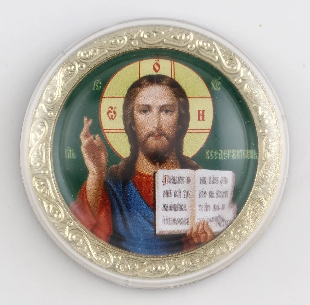 Icon in plastic frame 4×5 round №2 Saviour 10