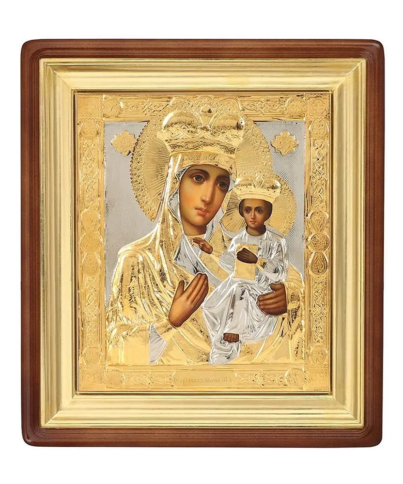 ფერწერული ხატი კიოტში 24×30 ზეთი, მოჭედილობა №101, კიოტი №1 ოზერიანის ღვთისმშობელი