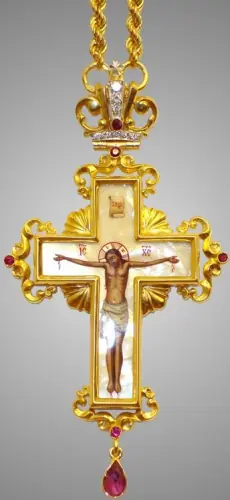 Pectoral cross №168 / gilding / silver