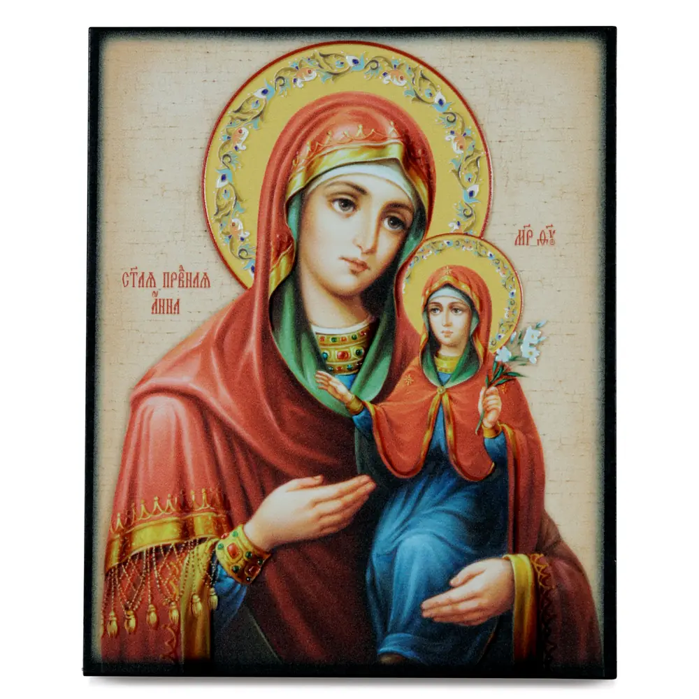 Icon on board 13×15 3D print, varnish Anna the Righteous 2