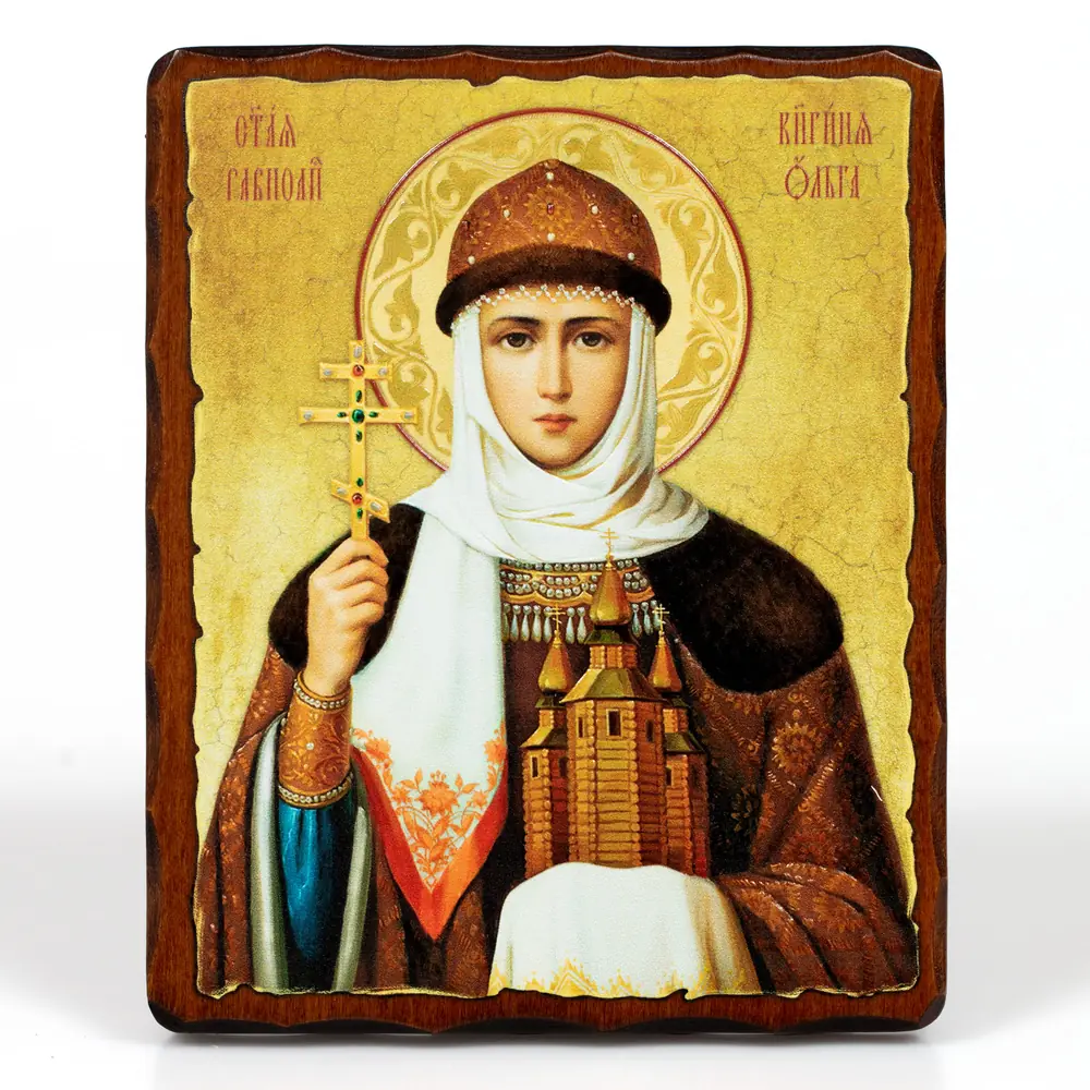 Icon on board 12,5×16,5 3D print, varnish Olga