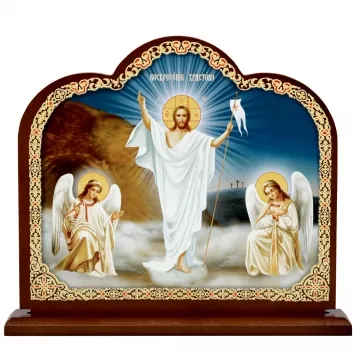 Home iconostasis 24×30 cm with Selected Saints on stand №2 Resurrection of Christ 1