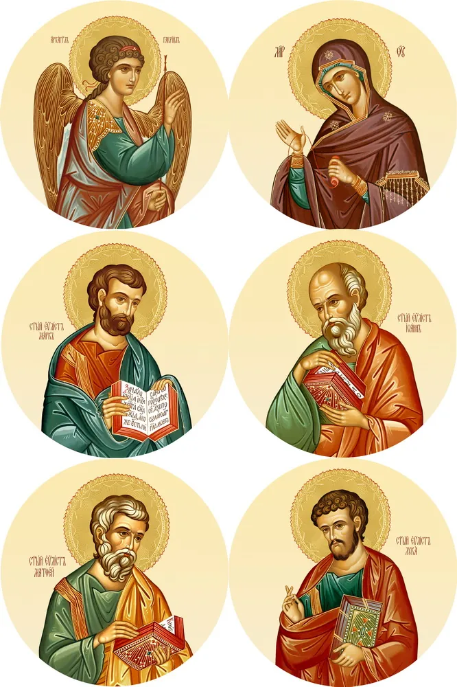 Icons 30×30, MDF, round (set 6 pcs) Royal Doors icon-painted №1
