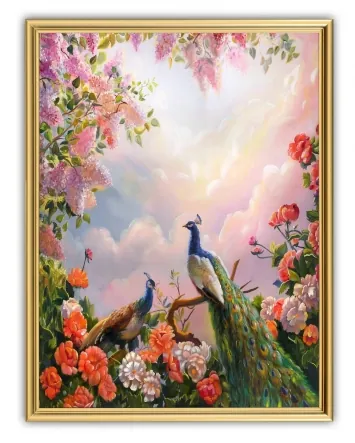 Picture 30×40, 3D print on plastic, in gilded frame №32