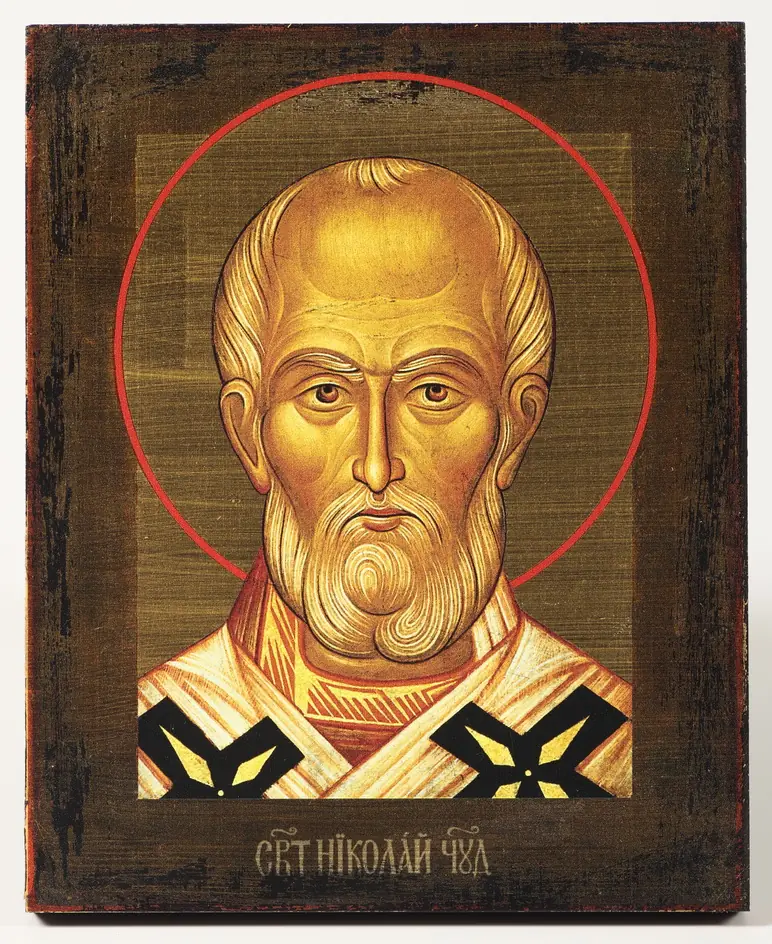 Icon on wood 13×16 varnish №2 Nicholas the Wonderworker