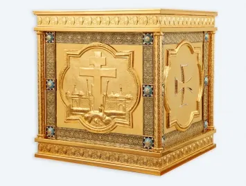Vestment for the table of oblation №20 0,8 * 0,8 gilding patination enamel
