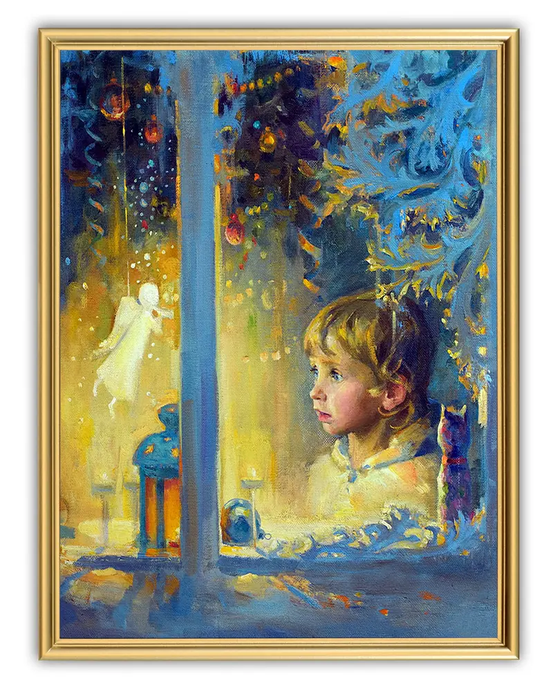 Picture 30×40, 3D print on plastic, in gilded frame №60